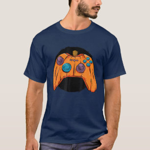 Camiseta Halloween Jack O Lantern Gamer Niños Hombres Graci