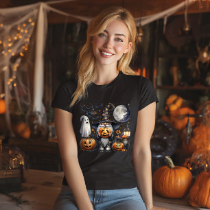 Camiseta Halloween Jack-o'-lantern Gnome