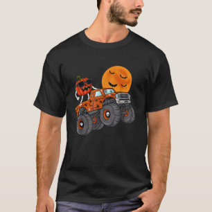 Camiseta Halloween Jack O Lantern Monster Truck Toddler Boy