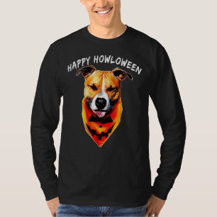 Camiseta Halloween Jack O Lantern Pitbull Funny Dog Hallowe