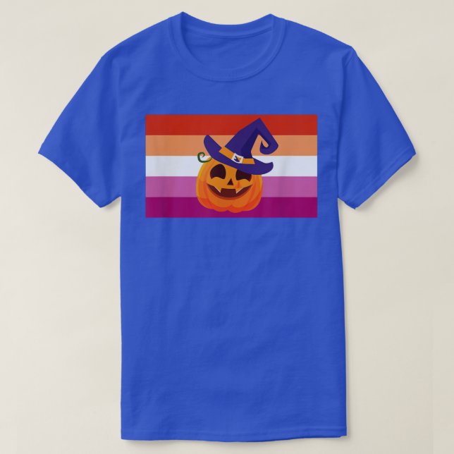 Camiseta Halloween Jack-o-Lantern Pumpkin Witch Lesbian Pri (Diseño del anverso)