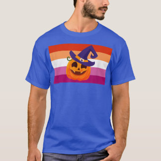 Camiseta Halloween Jack-o-Lantern Pumpkin Witch Lesbian Pri