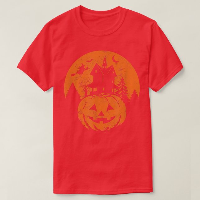 Camiseta Halloween Jack o'Lantern JackoLantern Pumpkin Witc (Diseño del anverso)