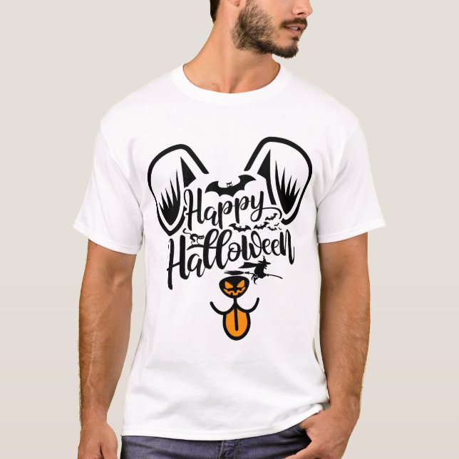 Camiseta Halloween Jack Russell dog (Anverso)