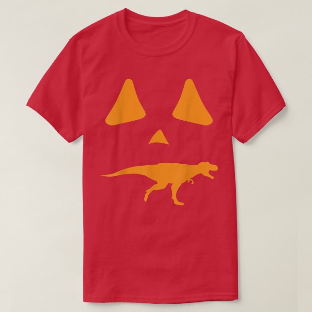 Camiseta Halloween Jackolantern T-Rex Dinosaur Funny Spooky (Diseño del anverso)