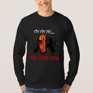 Camiseta Halloween Jason Dachshund Ch Ch Grr