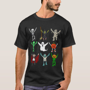 Camiseta Halloween Jubilación Bailando Monstruos Niños Chic