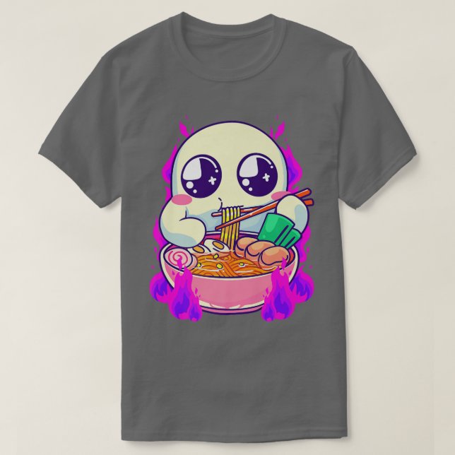 Camiseta Halloween Kawaii Comida japonesa divertida rata fa (Diseño del anverso)