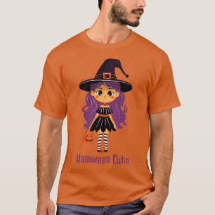 Camiseta Halloween Kawaii Cute Witch TShirt