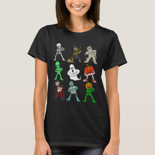 Camiseta Halloween Keke Dancing Skeleton Y Monsters Boys