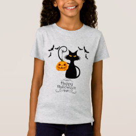 Camiseta Halloween Kitty con calabaza