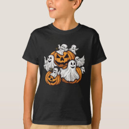 Camiseta Halloween: Kleine Geister mit Kürbissen - 