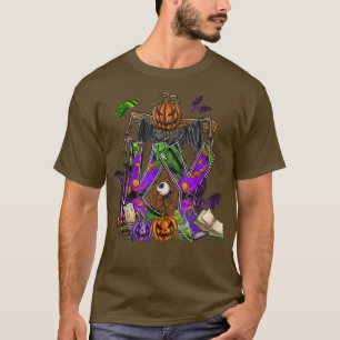 Camiseta Halloween KY, espantapájaros de calabaza, Spooky H