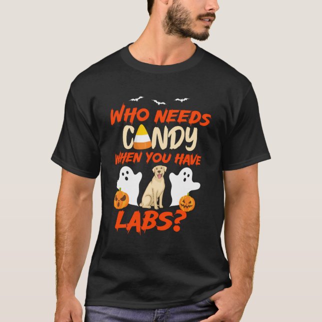 Camiseta Halloween Lab Dad Labrador Perro Lover (Anverso)