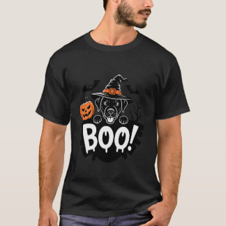 Camiseta Halloween Labrador Retriever Negro Sombrero de Bru