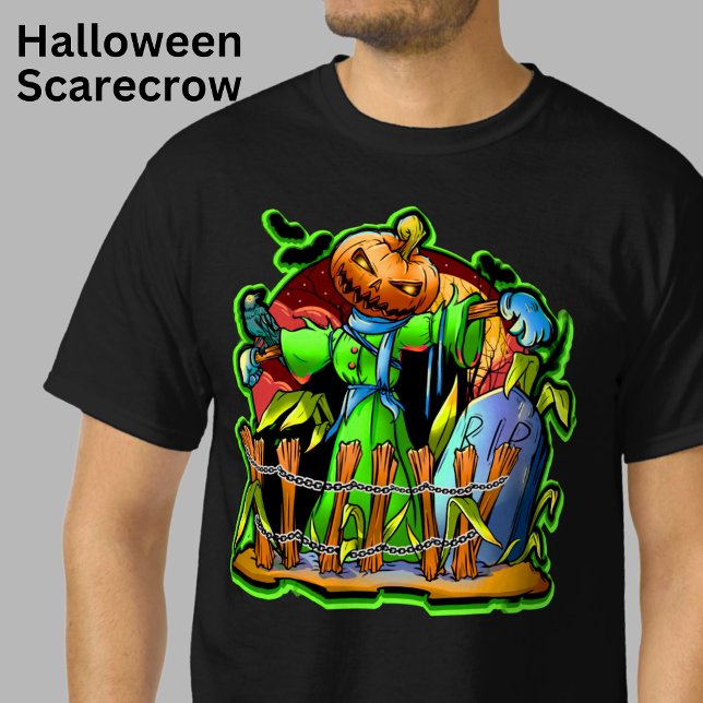 Camiseta Halloween Lady Scarecrow Cabeza de calabaza QEPD B (Subido por el creador)