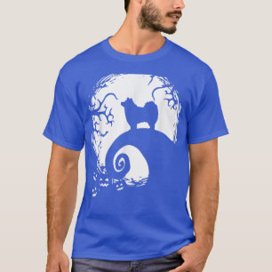 Camiseta Halloween Lapphund Finlandés Bajo La Luz De La Lun