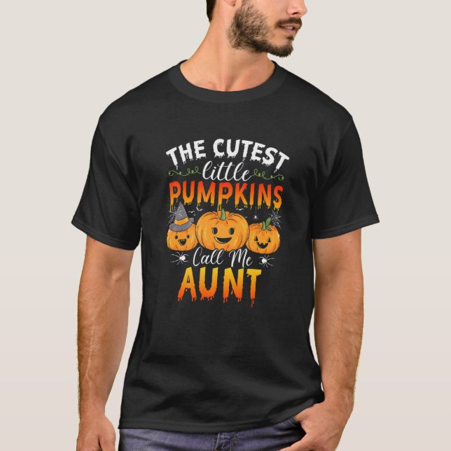 Camiseta Halloween Las Pequeñas Calabazas Más Cuidaditas Me (Anverso)
