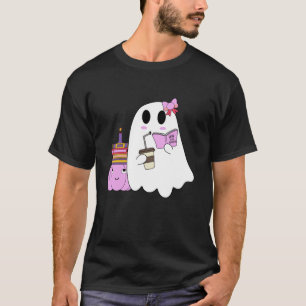 Camiseta Halloween lindo como ser fantasmagórico papa rosad