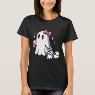Camiseta Halloween lindo fantasma vagando perro fantasmagór