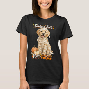 Camiseta Halloween Lindo Perro Retriever Dorado Momia Truco