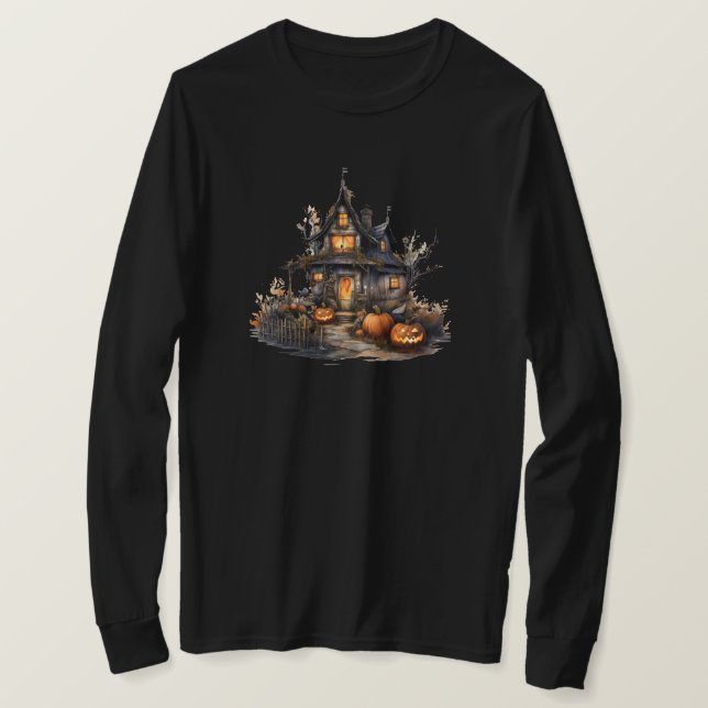 Camiseta Halloween Long Sleeve (Anverso del diseño)