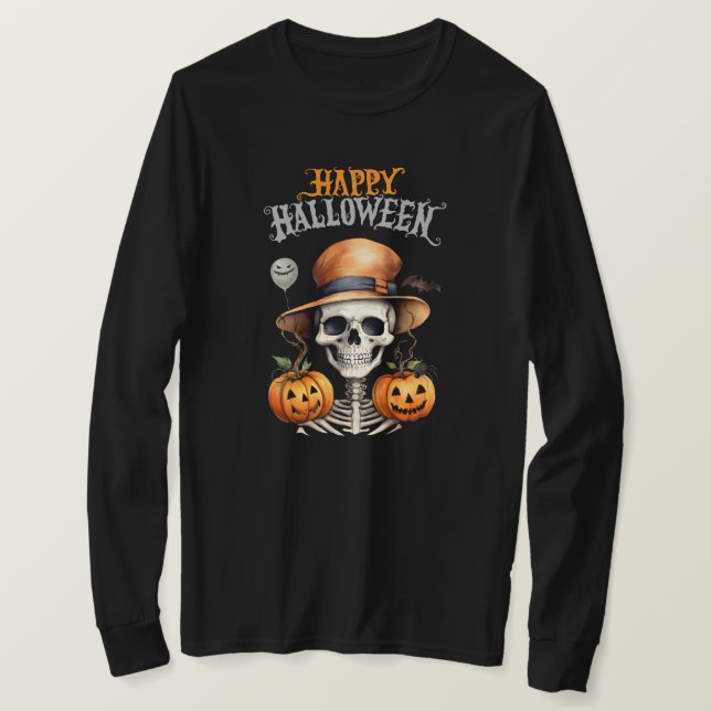Camiseta Halloween Long Sleeve (Anverso del diseño)