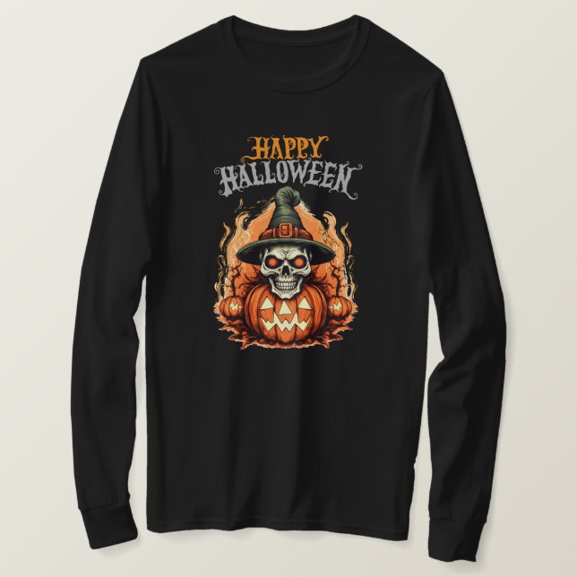 Camiseta Halloween Long Sleeve (Anverso del diseño)