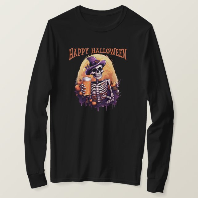 Camiseta Halloween Long Sleeve (Anverso del diseño)