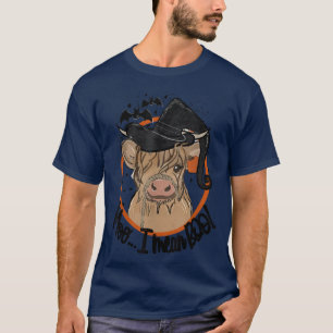 Camiseta Halloween Longhorn Cow Moo Me Refiero A La Bruja D