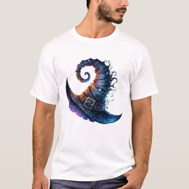 Camiseta Halloween mágico de la Gorra de brujas caprichosa (Anverso)