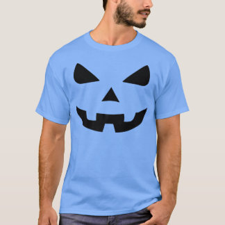 Camiseta Halloween Malvada Calabaza Cara Hombres y Mujeres