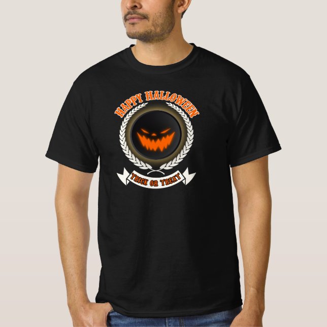 Camiseta Halloween Malvado Cara de calabaza Noche de fantas (Anverso)