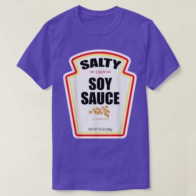 Camiseta Halloween Matching Costume Salty Soy Sauce Bottle  (Diseño del anverso)