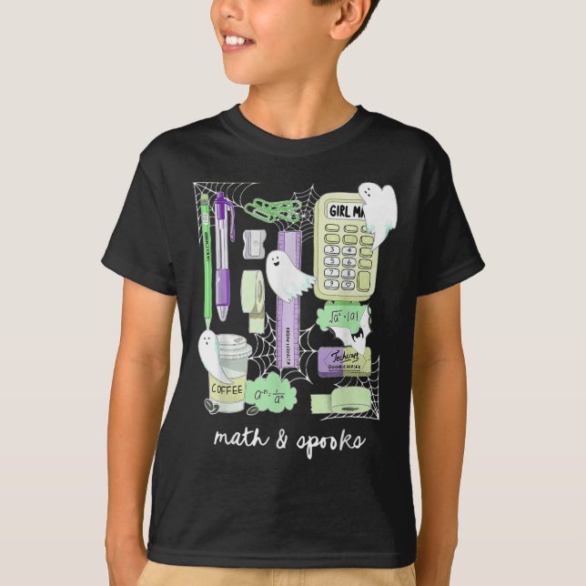 Camiseta Halloween Math Teacher Ghosts Trig Or Treat Studen (Anverso)