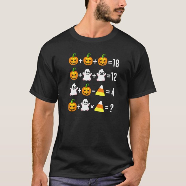 Camiseta Halloween Math Teacher Mathematics Funny Halloween (Anverso)