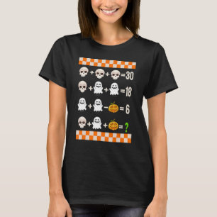 Camiseta Halloween Math Teacher Orden De Operaciones Prueba