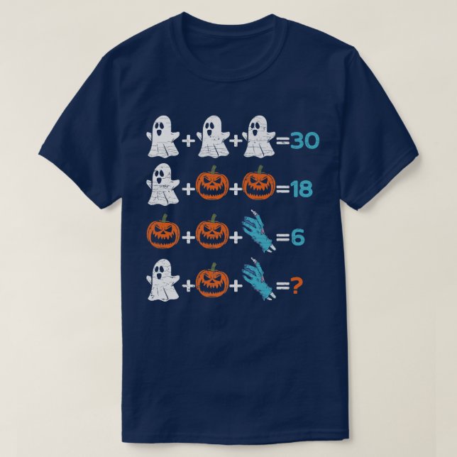 Camiseta Halloween Math Teacher Premium (Diseño del anverso)