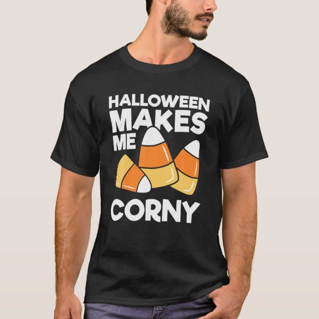 Camiseta Halloween me hace a los niños corny divertidos Hal (Anverso)