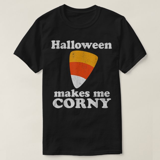 Camiseta Halloween Me Hace Corny Gracioso Candy Corn Retro  (Diseño del anverso)