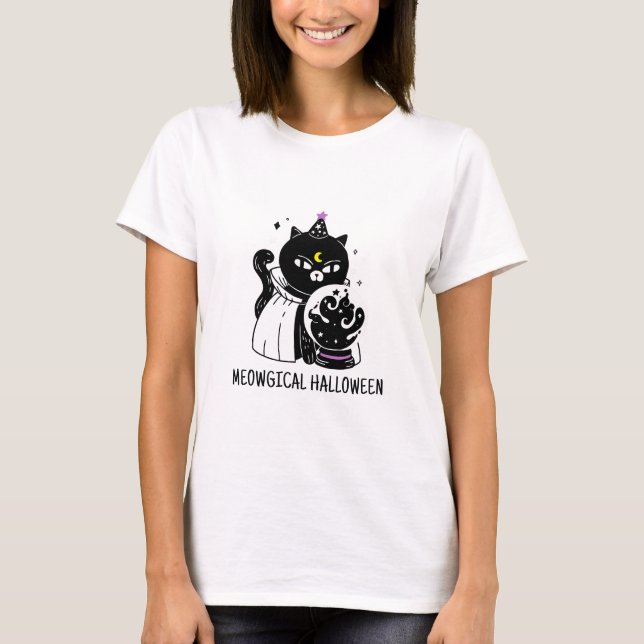 Camiseta Halloween Meowgical (Anverso)