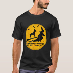 Camiseta Halloween Mi Doberman Pinscher es mi co piloto