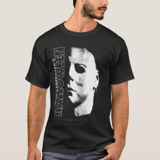 Camiseta Halloween Michael Myers Cara grande Raglan Béisbol