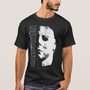 Camiseta Halloween Michael Myers Gran cara Larga Funda