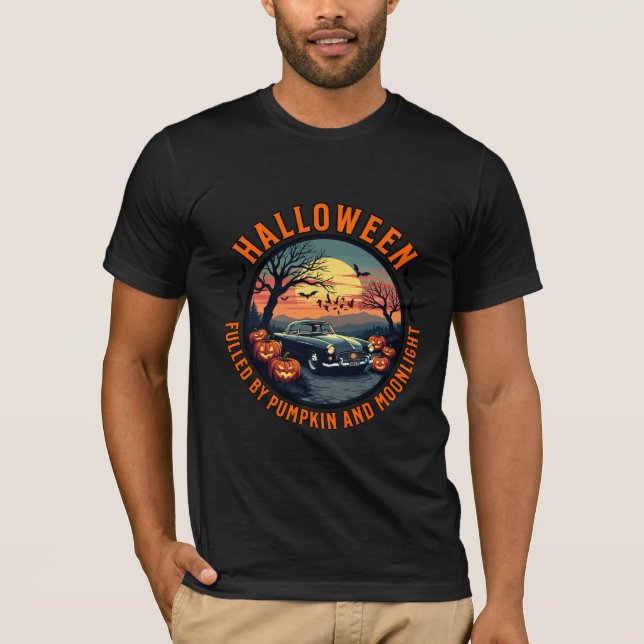 Camiseta Halloween Midnight Pumpkin Ride (Anverso)