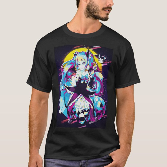 Camiseta Halloween Miku Retro 7120png120 (Anverso)
