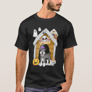 Camiseta Halloween Miniatura Schnauzer Dog Witch Haunted