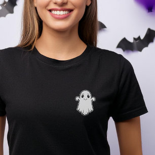 Camiseta Halloween mínimo de Ilustracion de Espíritu Fantas