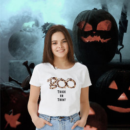 Camiseta Halloween moderno de boo y truco o truco