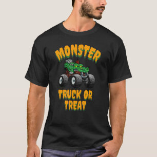 Camiseta Halloween Monster Truck O Trate Niños Chicas